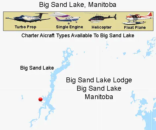 Big Sand Lake Lodge private airstrip and runway area